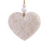 Новогоднее подвесное украшение Ажурное сердце из х/б ткани 5,8*1,5*8см